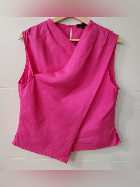 Massimo Dutti Tops - Massimo Dutti Sleeveless Wrap-Style Women’s Top in Fuchsia Pink